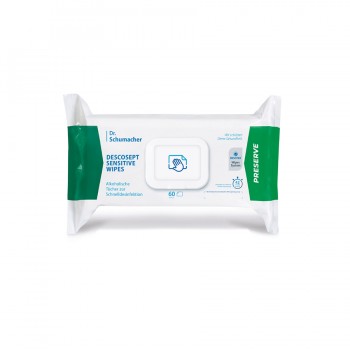 Descosept sensitive wipes 20x22cm Ταχεία απολύμανση ευαίσθητων επιφανειών (60τεμ)