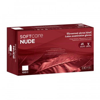 Γάντια Latex Soft Care NUDE χωρίς πούδρα - λευκά (100τεμ)